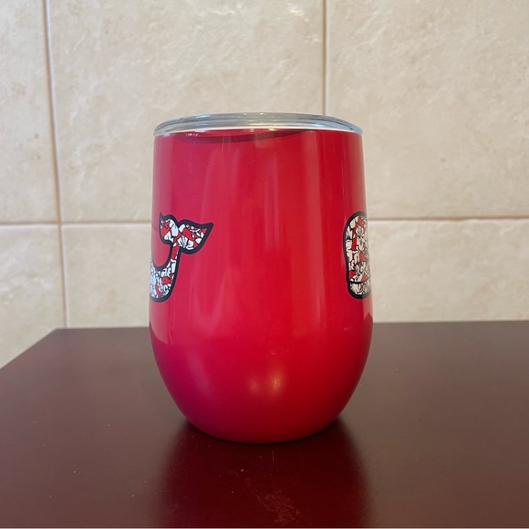 NWT VINEYARD VINES x TARGET RED HIBISCUS WHALE LID WINE CUP TUMBLER Travel Beach - Picture 4 of 9
